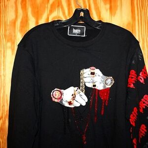 Denimicity "Drip" Graphic Sweatshirt - Black - Size M